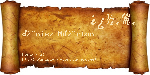 Énisz Márton névjegykártya