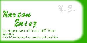 marton enisz business card